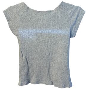 Aerie Open Back Crop Top Size M in Gray